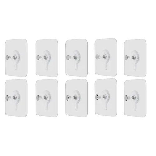 porte photos autocollant transparent moderne rond blanc 10pcs PVC