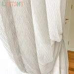 rideau blanc moderne tulle translucide fines rayures décoration maison