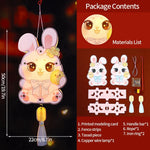 décoration maison lampe artisanale animal oiseau lapin fleur papillon transparent fil suspension tassel