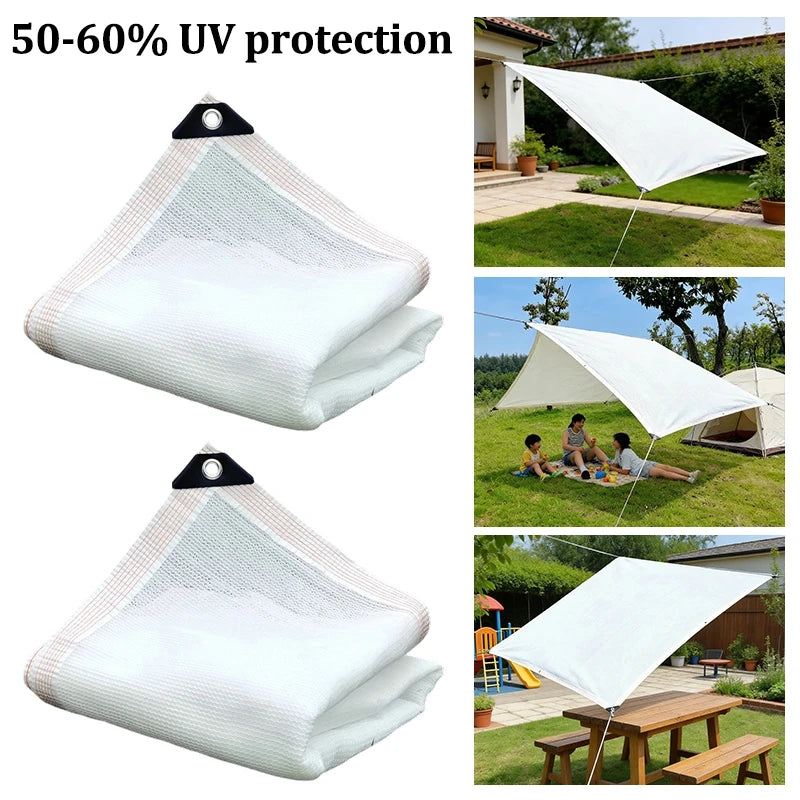 voile d'ombrage blanche protection solaire extérieur maille opaque terrasse jardin balcon