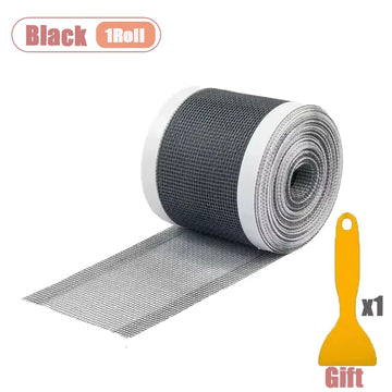 filet anti moustiques adhésif gris maille fine pratique fenêtrerollable black pack