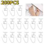crochets rideau blanc moderne plastique silencieux tringle 100pcs 10pcs 200pcs 20pcs 50pcs