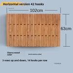 panneau mural bois naturel moderne ligne verticale simple deco murale porte manteau rangement
