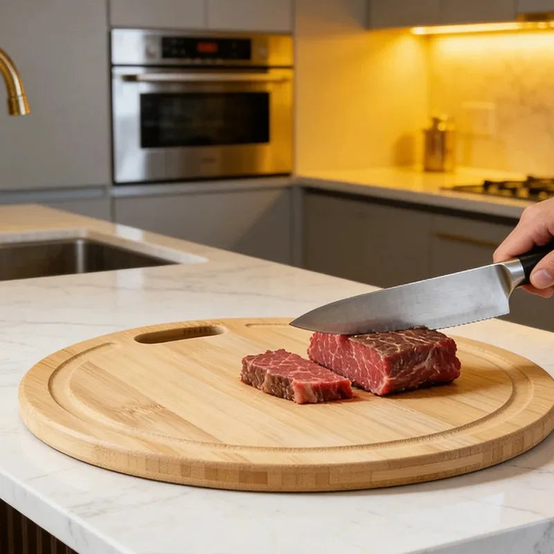 planche découper bambou naturelle épaisse double face cuisine respectueuse environnement classique