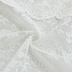 rideau polyester blanc dentelle translucide classique cuisine fenêtre 140cm 45cm