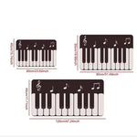 tapis noir blanc piano notes géométrique moderne chambre anti dérapant polyester 40x60 45x120 50x80