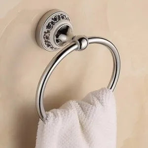 ensemble accessoires salle bain chrome mural porte serviette brosse wc porte gobelet