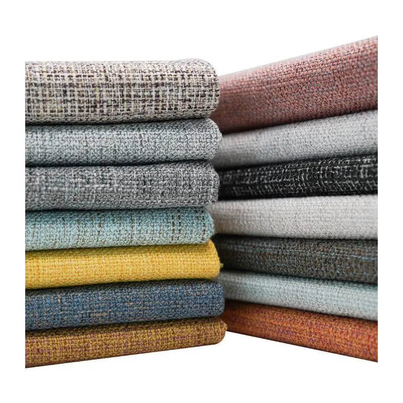 tissu maison coton lin résistant gris rose bleu texture moderne 100x150cm 350g/m