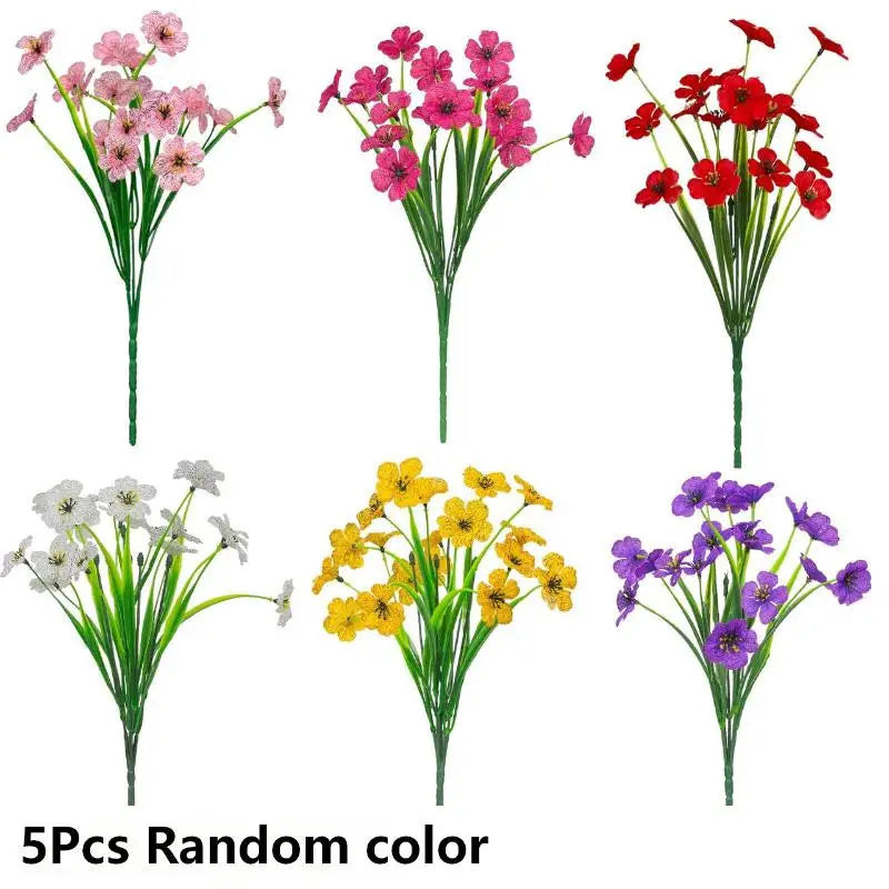 bouquets fleurs artificielles violettes rouge rose jaunes blanches decoration maison moderne minimalisteintérieur