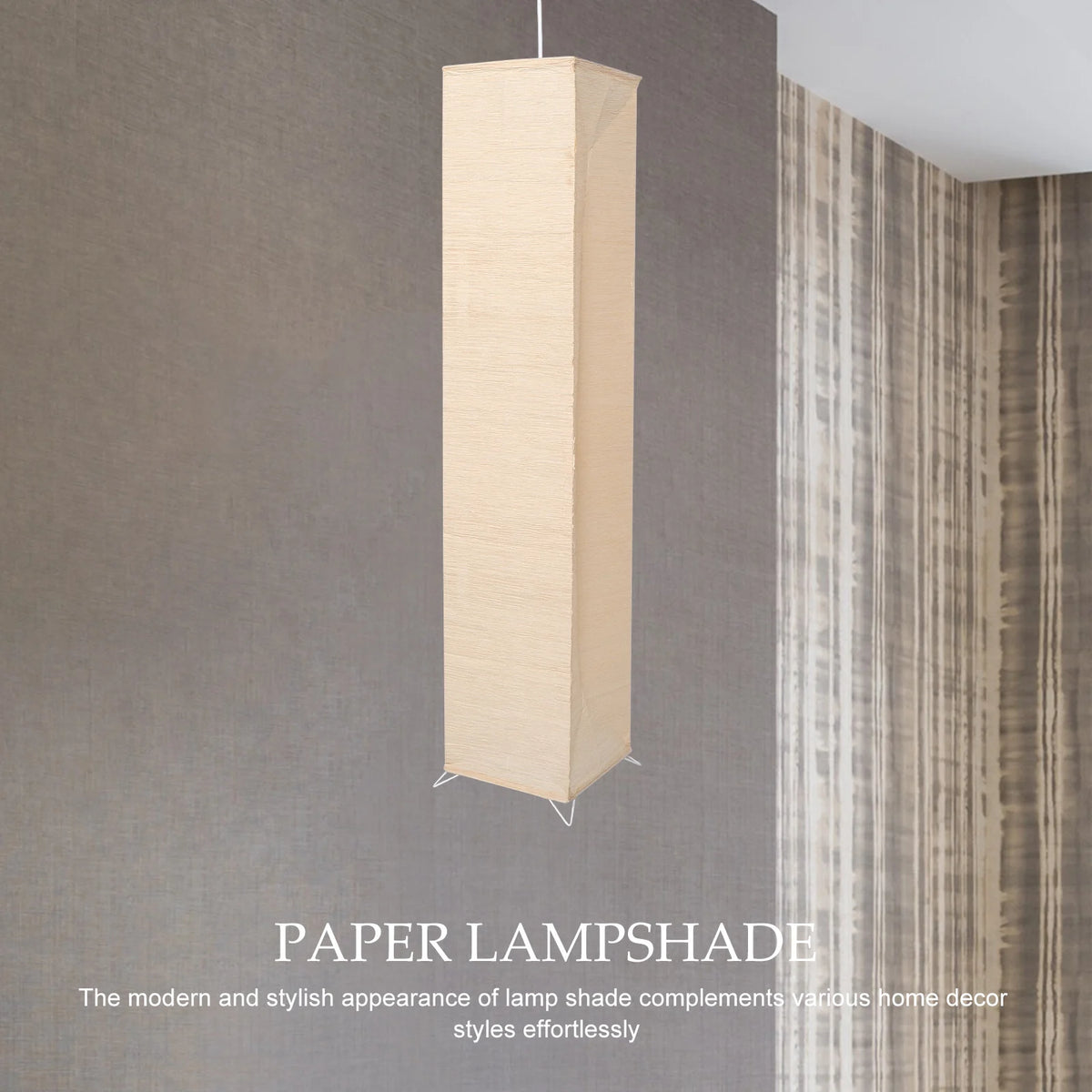 abat jour papier beige rayures modernes élégants clips métalliques doux lumière décoration maison