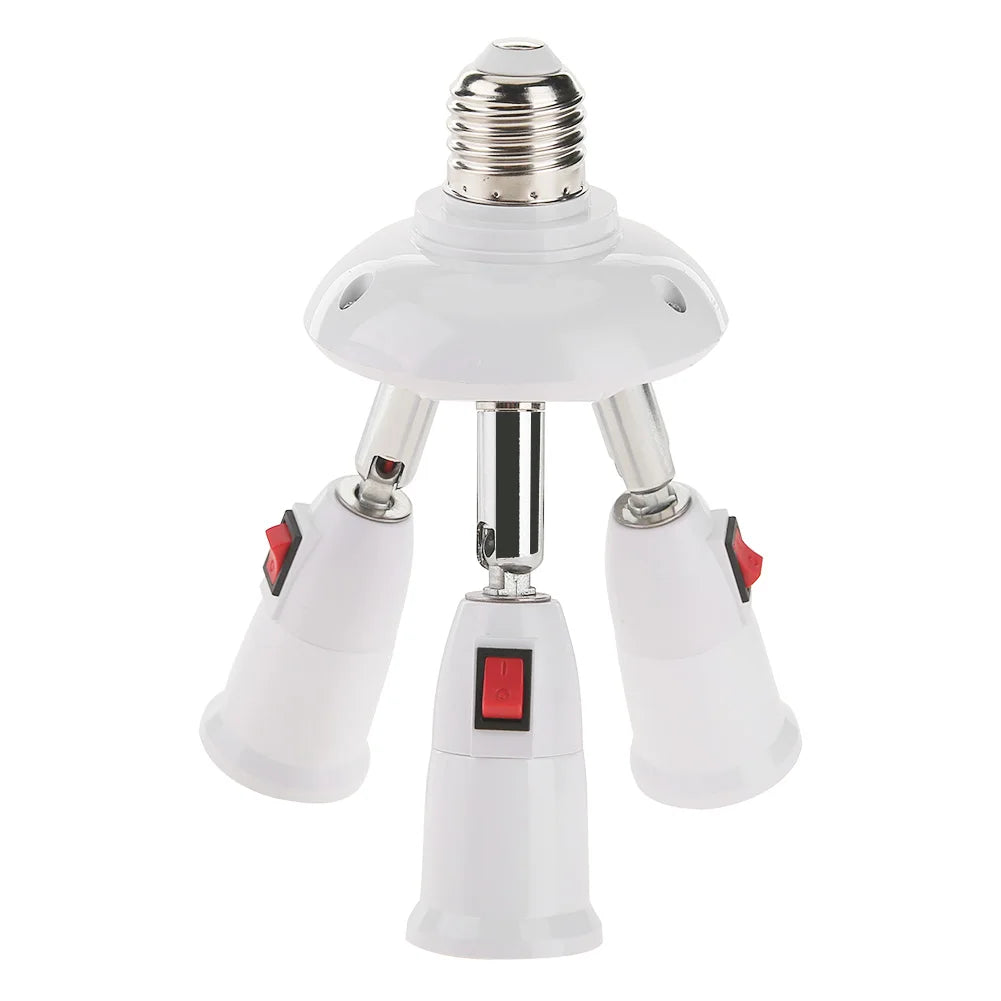 adaptateurs ampoules E27 blancs modernes têtes matériau métallique certifié réglables lumière LED