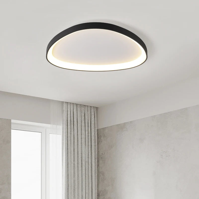 plafonnier led moderne blanc rond lumineux intérieur salon chambre salle manger