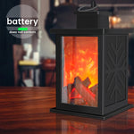 veilleuse électrique moderne effet flamme led rechargeable noir minimaliste faux foyer vacances chambre deco