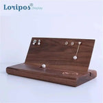 présentoir bijoux bois marron boucles d’oreilles colliers bagues support armoire rustique minimaliste