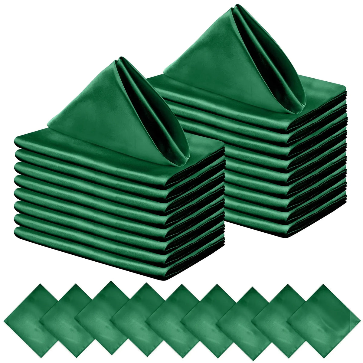 serviettes table satin rouge classiques 30x30cm coton opaques