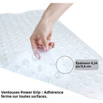 tapis bain moderne transparent perforations ventouses antidérapant doux salle bain