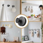 crochet mural moderne noir succion auto salle bain douche porte fenêtreversible fixe serviette peignoir