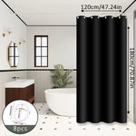 rideau douche noir moderne opacité uni respectueux environnement toilette appartement