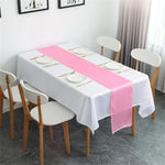 nappe satinée table fête blanc rouge rose anniversaire mariage baptême noël saint valentin