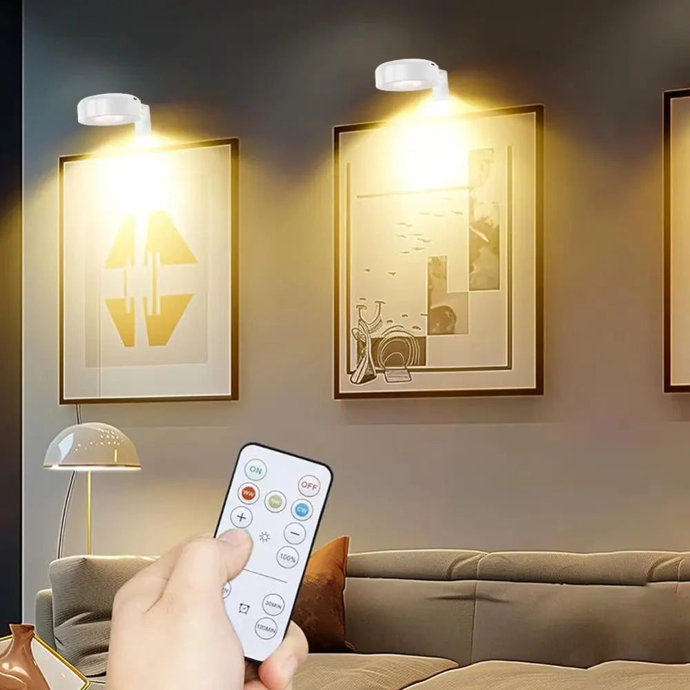 lampe murale led noire rechargeable sans fil adhésive télécommande câble usb moderne intangible économique