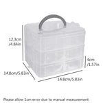 boîtes rangement transparentes empilables colorées poignée moderne 14.8cm 14.8cm 12.3cm