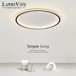 plafonnier led blanc noir minimaliste moderne chambre salon