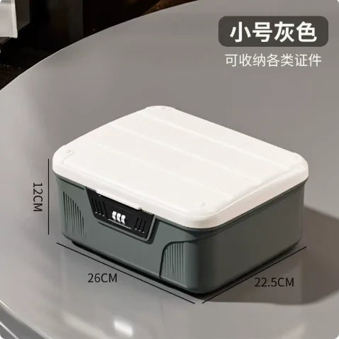 boîte rangement sécurisée imperméable moderne respectueuse environnement blanc marron rétro compact bijoux documents porte