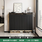 meuble entrée moderne noir panneaux verticaux lisses rangement tabouret coussin plaques mesure
