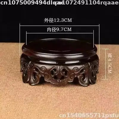 support bois ornements sculptés complexe artisanal marron foncé traditionnel décoration maison objet décoratif stand
