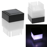 lampe solaire extérieure moderne ip55 led noir blanche rayures vacances jardin piscine clôture rue