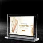 support panneau acrylique transparent moderne base large film double face 100x150mm