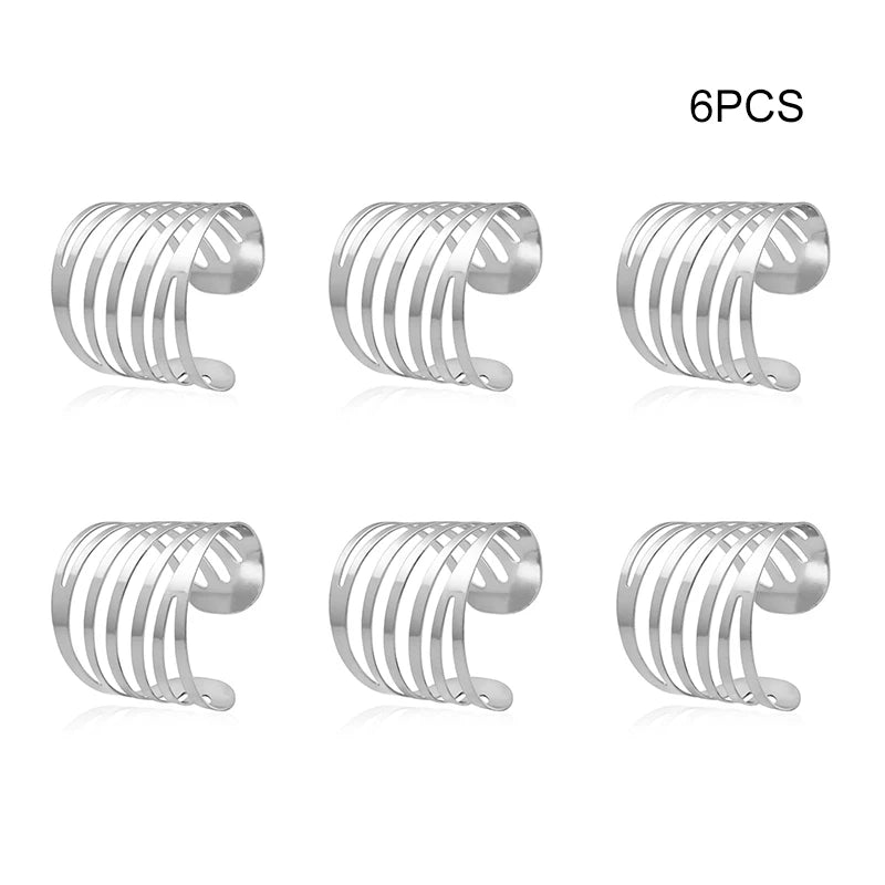boucles serviettes or argent modernes élégantes fêtes mariages occasions spéciales decoration table