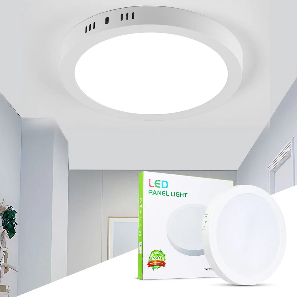 plaque lumière led moderne blanc rond surface montée éclairage quotidien 20w 90260v flux 200082000