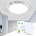 plaque lumière led moderne blanc rond surface montée éclairage quotidien 20w 90260v flux 200082000