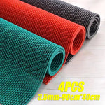 tapis antidérapant pvc moderne rouge vert gris nid d'abeille intérieur extérieur perforé utilitaire
