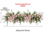 décoration murale artificielle bouquet fleurs roses pivoines feuilles vertes mariage anniversaireextérieur moderne 100cm 40cm
