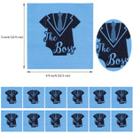 assiettes jetables anniversaire bleu noir rayures gâteau chiffre four evjolai festif