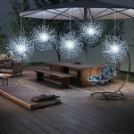 guirlande lumineuse multicolore moderne étoiles lumineuses adaptateur usb solar led extérieure jardin blanc rouge