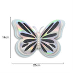 autocollant mur papillon 3d relief artisanal rose blanc doré maison festival mariage
