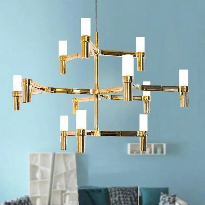 suspension lumineuse moderne or argent blanc 6l led câble réglable minimaliste chambre salon