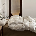 Parure de lit gaze coton vintage 4 pièces sur un lit double