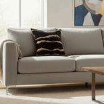 coussin moderne floral rayures beige noir blanc résistant polyester coton
