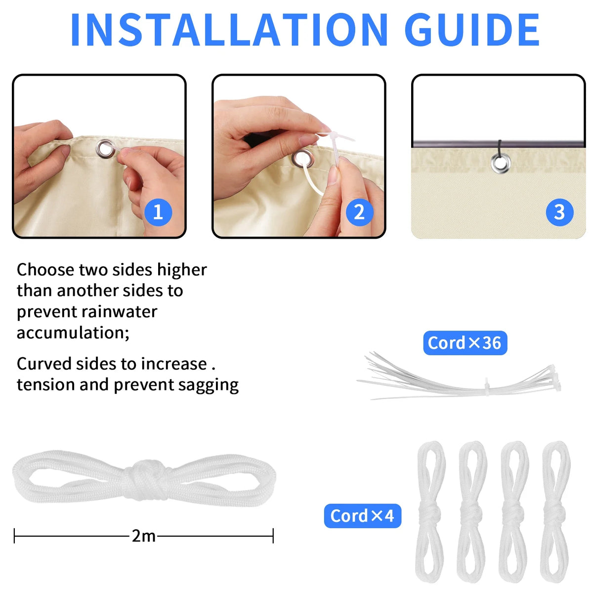 voile soleil beige clair métalliques résistante l'eau enduit pu moderne jardins patios pergolas camping