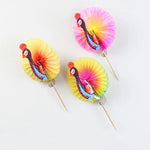 décoration fête hawaïenne ananas flamant rose palmier fruits coquille noix coco lunettes soleil clips