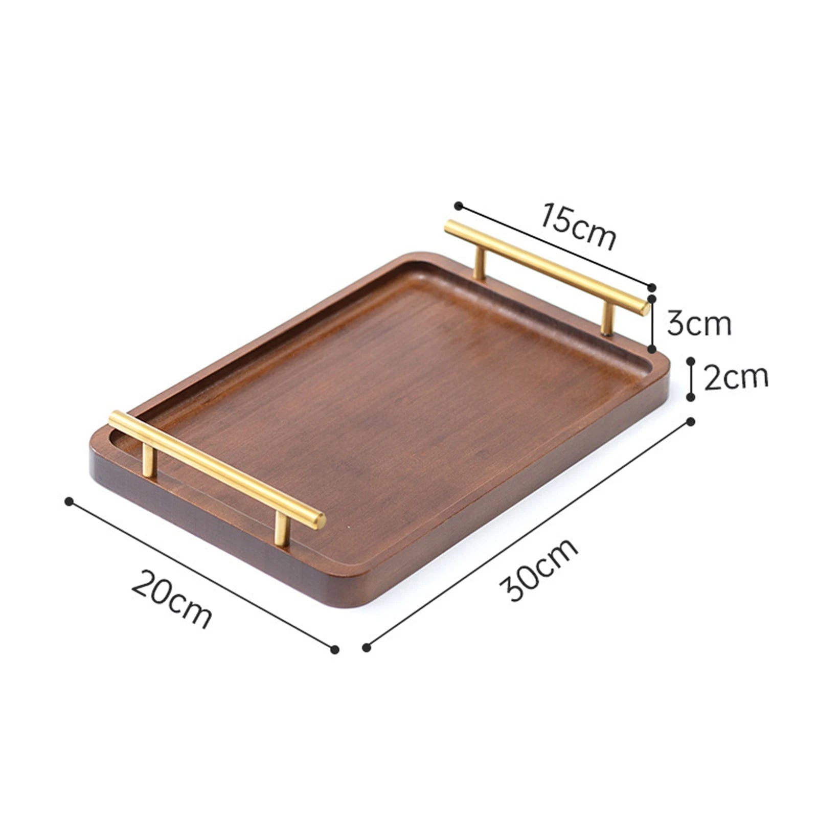 Plateau rectangulaire en bois pour salon