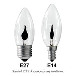 ampoule led flamme noire transparente moderne e14 e27 3500k 30000h lumens économieénergie