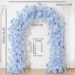 Décoration mariage arche fleurs artificielles bleu soie élégante extérieure anniversaire backdrop
