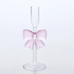 bougeoir moderne rose ruban décoratif base plate décoration table événement mariage