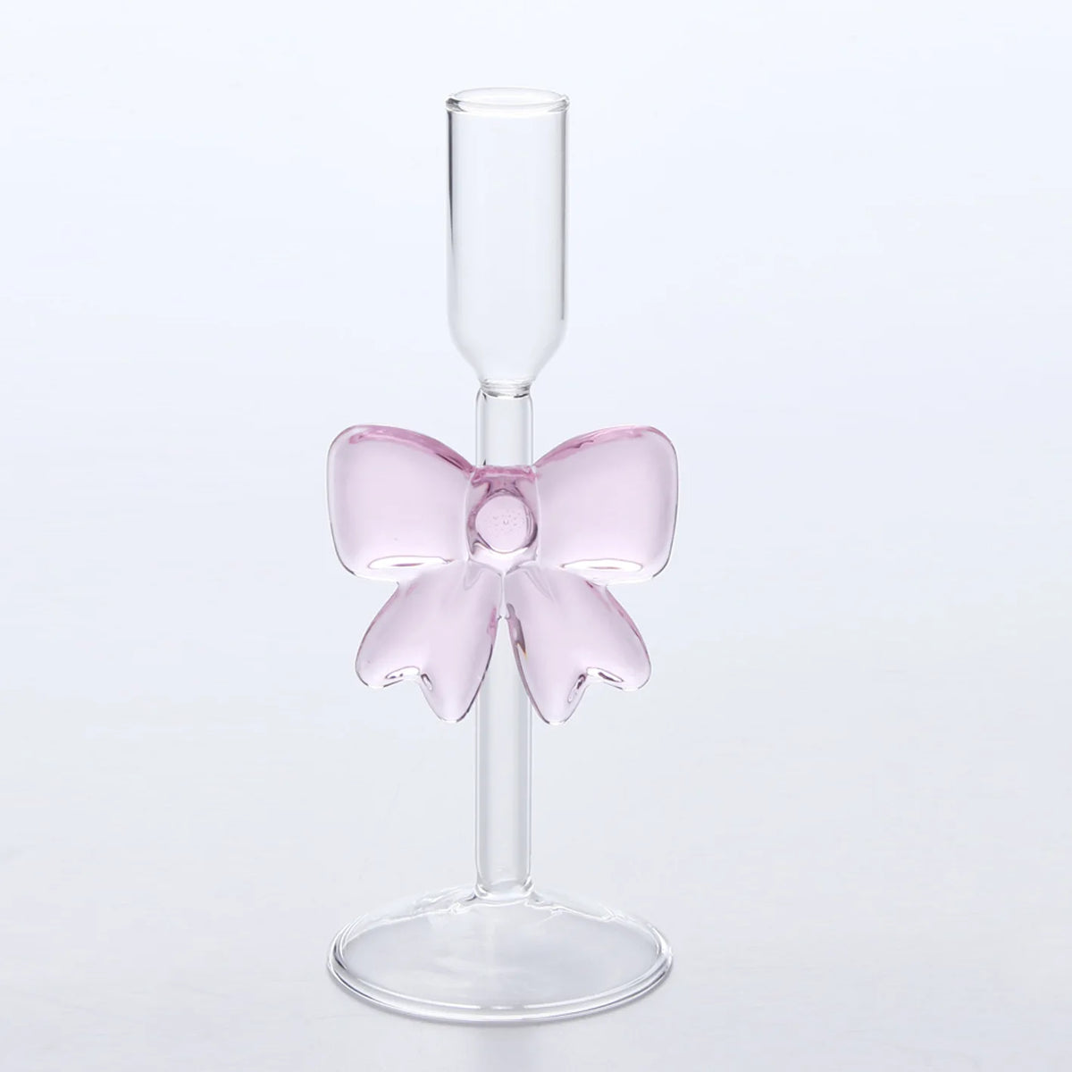 bougeoir moderne rose ruban décoratif base plate décoration table événement mariage
