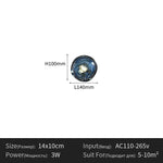 applique murale contemporaine minimaliste adhésive led noir blanche bleue dorée